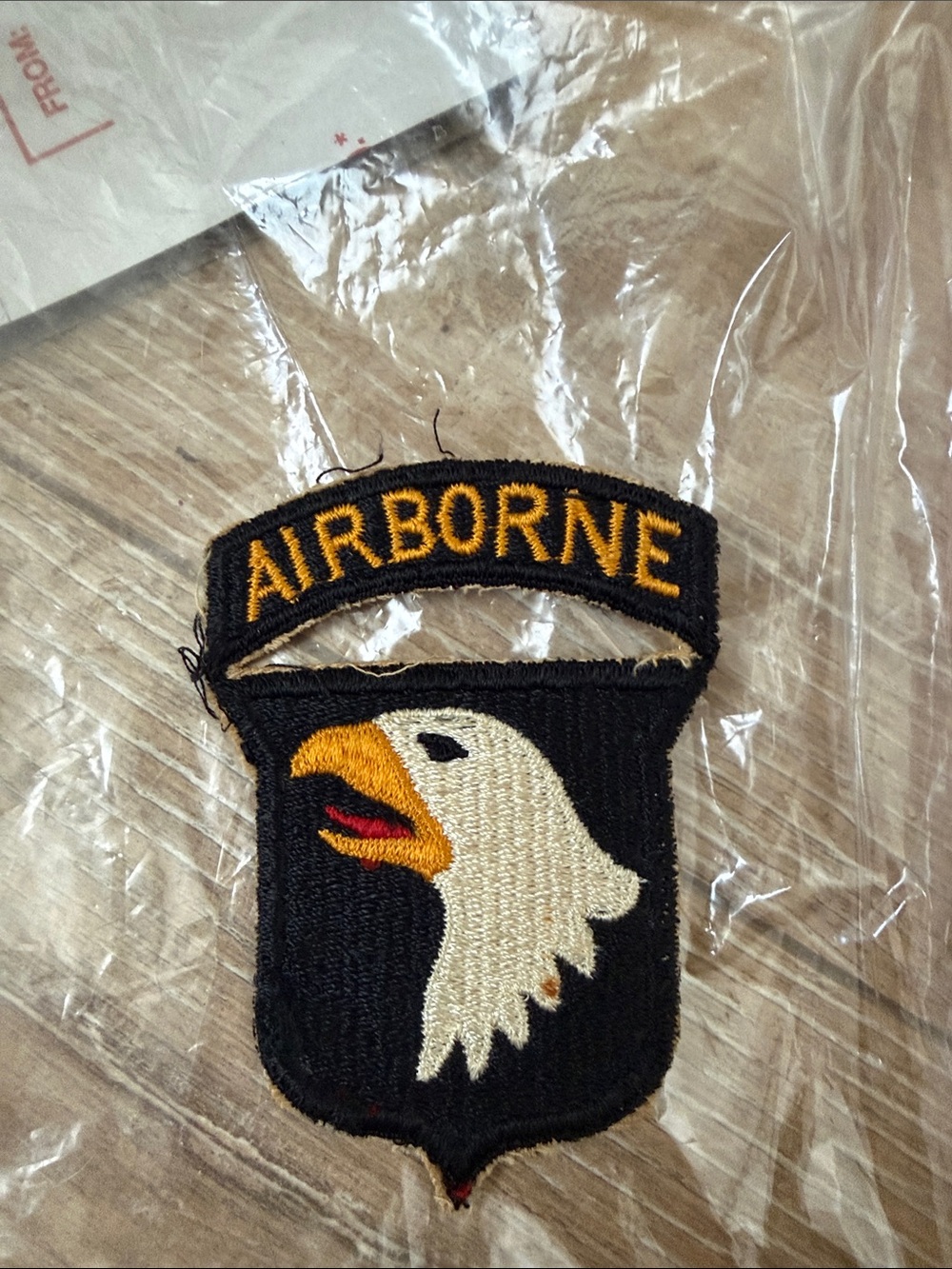 Airborne Eagle Embroidered Patch - Black and Gold